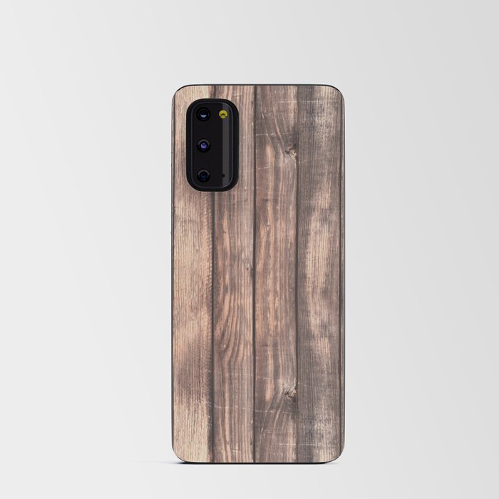 Background of old vertical wooden wall texture photo Android Card Case