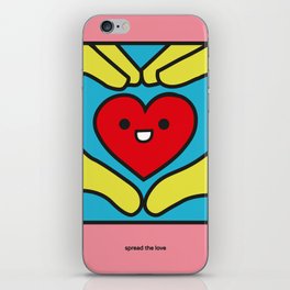 spread the love pop art iPhone Skin