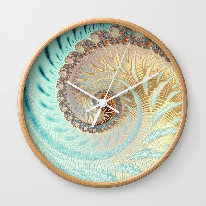 Vanilla Swirl - Fractal Art  Wall Clock