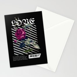 Black Rose Love Stationery Cards