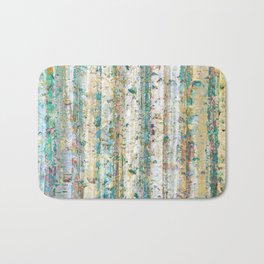 Teal and Rust Abstract Birch Bath Mat