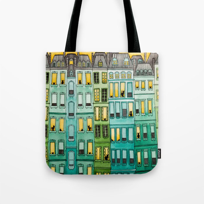 The Green Townhouses Tote Bag