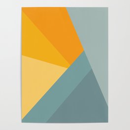 Abstract Mountain Sunrise Poster
