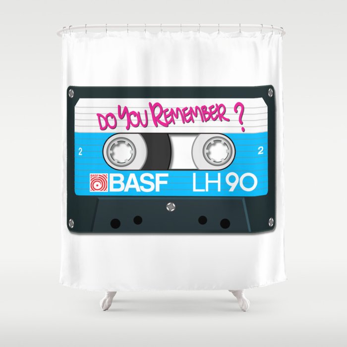 Vintage Audio Tape - BASF - Do You Remember? Shower Curtain