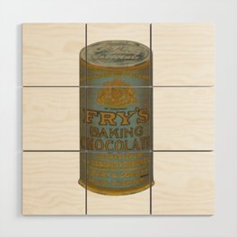 Vintage Tin Can Fry Cocoa Baking Chocolate Pure Breakfast Wood Wall Art