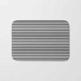 [ Thumbnail: Dim Gray & Dark Grey Colored Striped/Lined Pattern Bath Mat ]