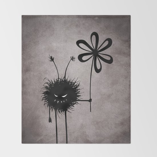 Evil Flower Bug Throw Blanket