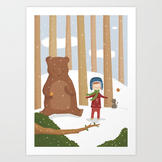 A BIRD IN LOVE Art Print