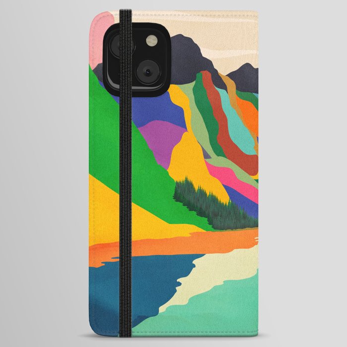 Colorful Mountain Ranges iPhone Wallet Case