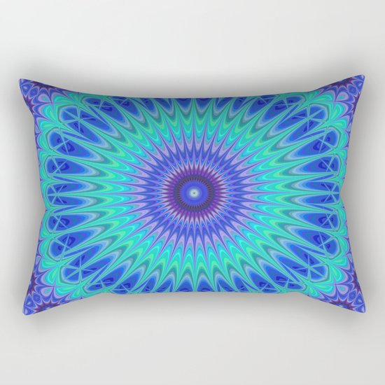 Blue mandala Rectangular Pillow