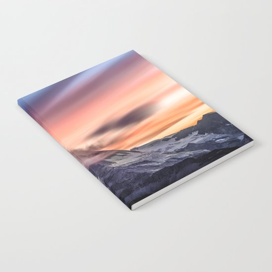Mountains #fog #smoke Notebook