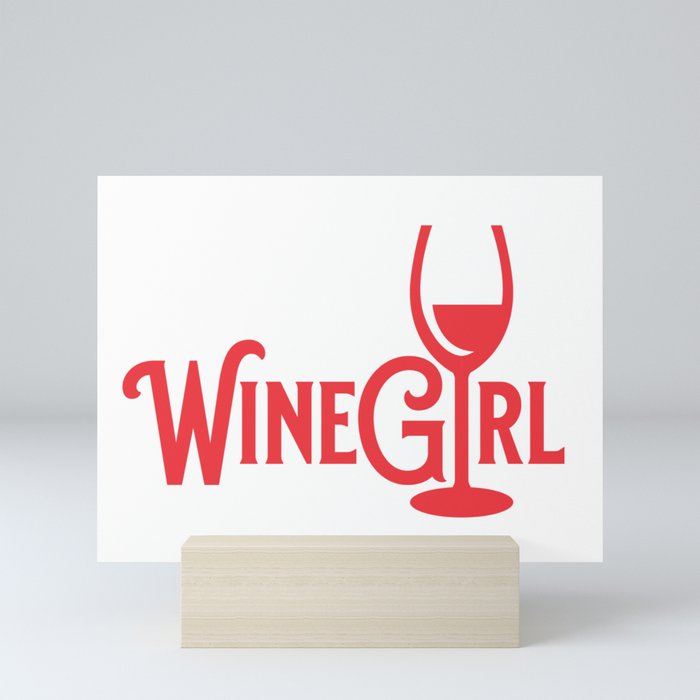 WineGirl Red Mini Art Print