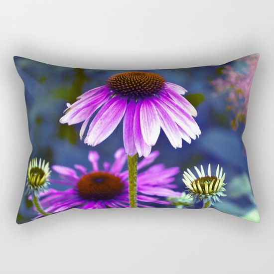 Purple Coneflowers Rectangular Pillow