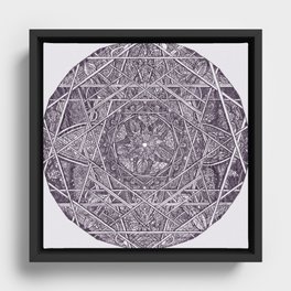 Milkweed Mandala | Purple Framed Canvas