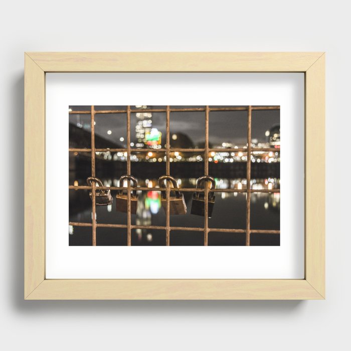 Love in the City of Roses Recessed Framed Print