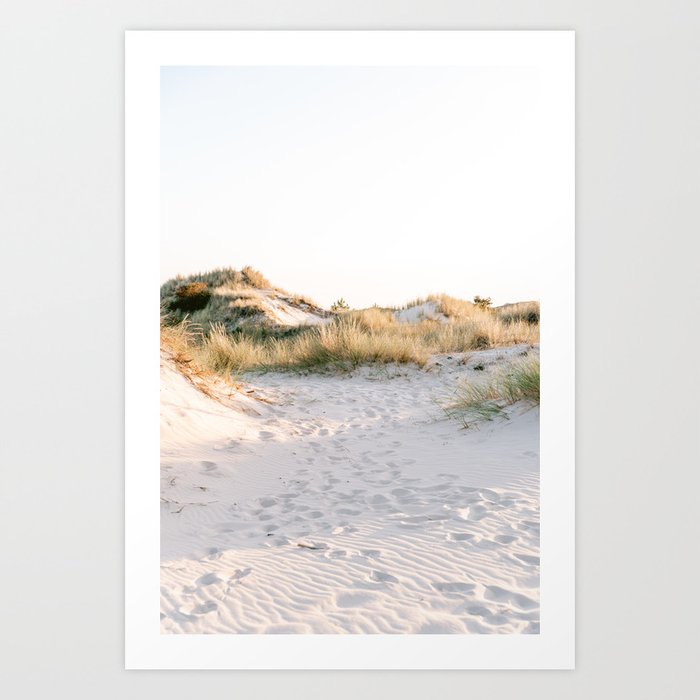 Golden Dunes | Calm Sand Dunes Netherlands Print Art Print