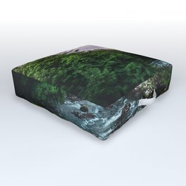 PNW River Run II - Pacific Northwest Nature Photography Outdoor Floor Cushion