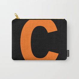 Letter C (Orange & Black) Carry-All Pouch