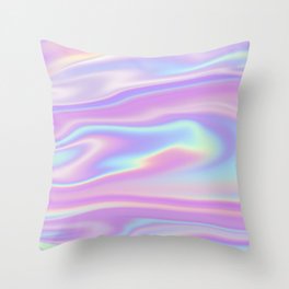Holographic Abstract  Throw Pillow