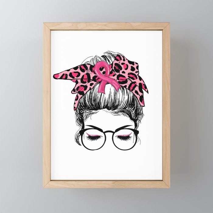 BREAST CANCER GIRL Hoodie Sweater Framed Mini Art Print