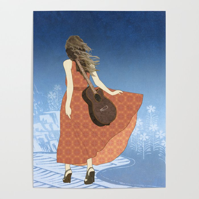 Guitar Girl Poster