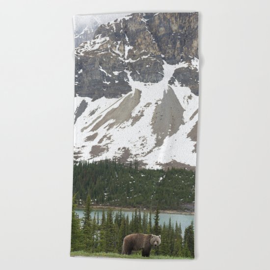 Bear in the north #society6 #buyart Beach Towel