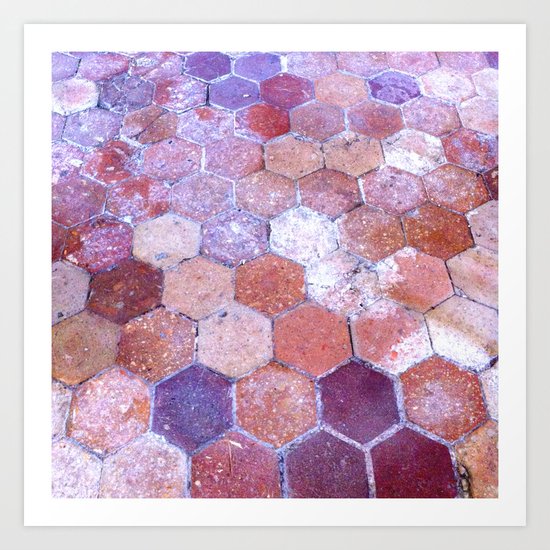 Cathedral Tile, Chartres France Art Print