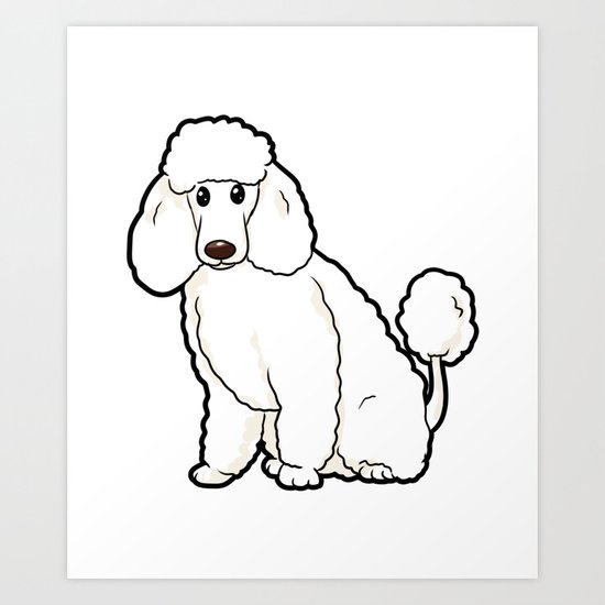 Poodle at the salon 13x19  dog art print artwork gift 