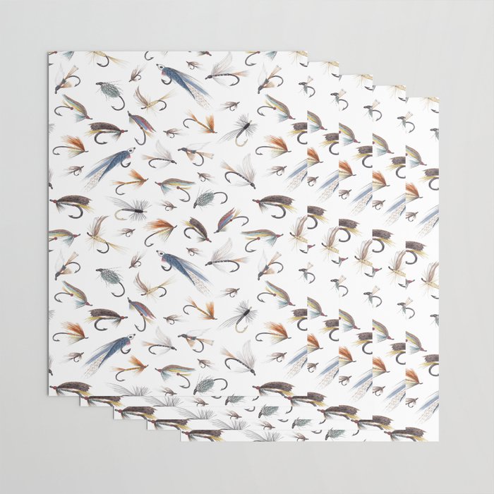 Fly Fishing Lures for Freshwater Fish Wrapping Paper by Twig & Moth