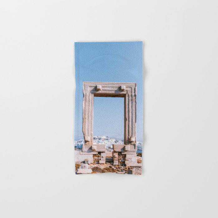 Ancient Ruin on the Greek Island of Naxos | Vibrant & Authentic Travel Photography Fine Art  Hand & Bath Towel