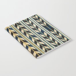 Southwest Style Saddle Blanket with Chevrons and Stripes Notebook