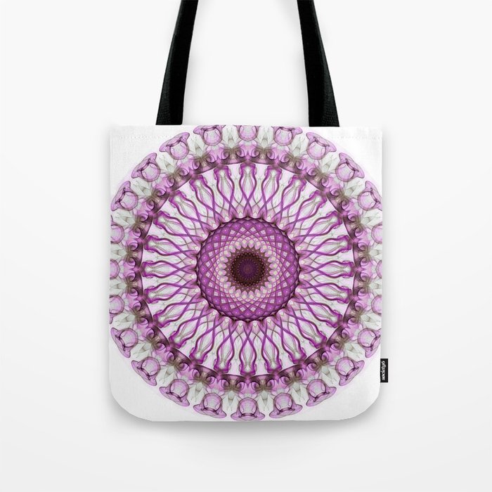 Pink, white and violet mandala Tote Bag
