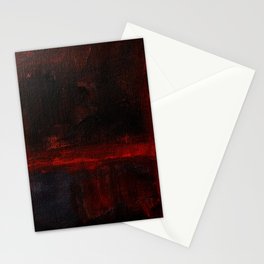 Mark Rothko Interpretation Red Blue Acrylics On Canvas Stationery Card