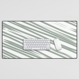 Gray green stripes background Desk Mat