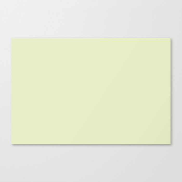 Pale Pastel Green Solid Color Hue Shade - Patternless Canvas Print
