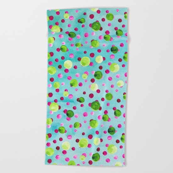 Polka Dot Pattern 09 Beach Towel
