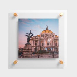 Mexico Photography - Beautiful Palace By The Pink Sunset Floating Acrylic Print
