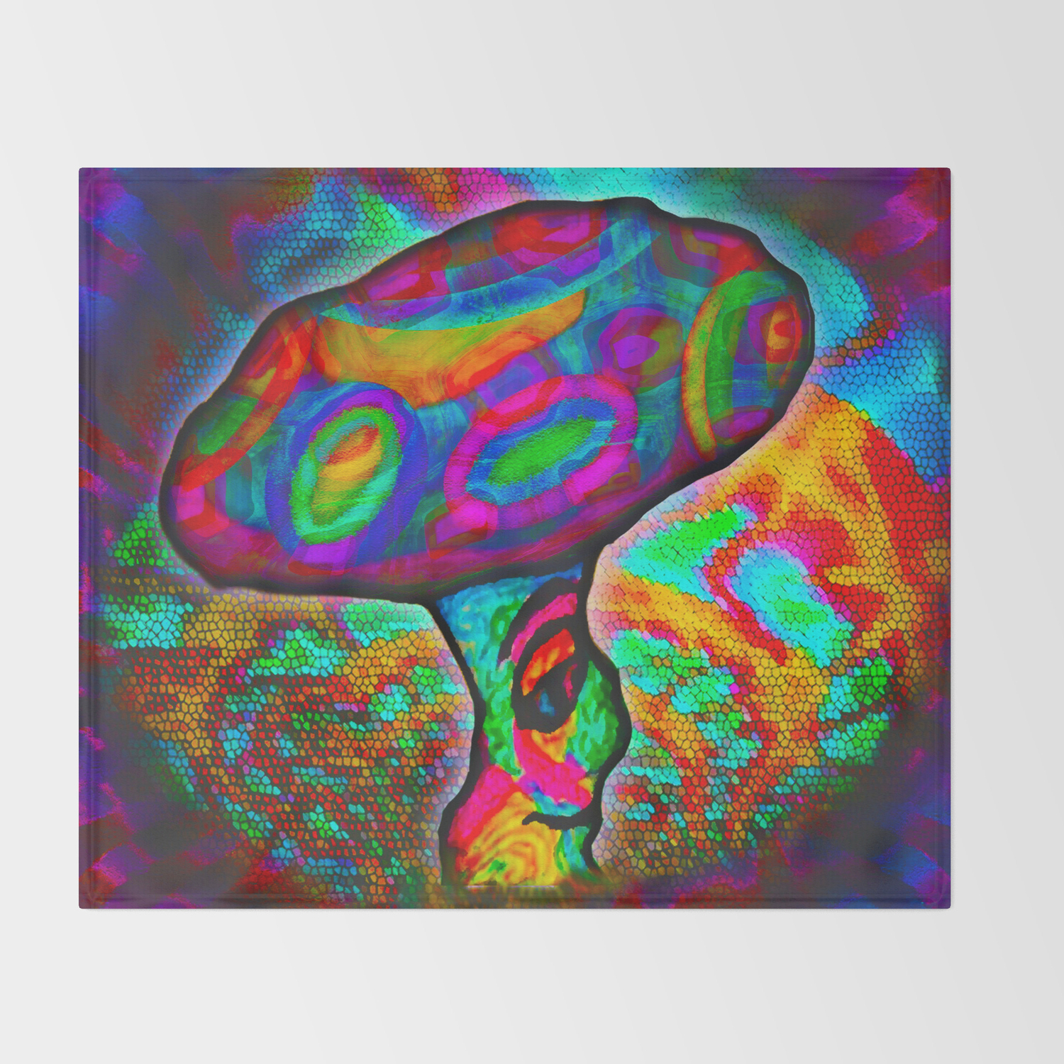 Shroomery 1 Psychedelic Colorful Mushroom Trippy Character Design
