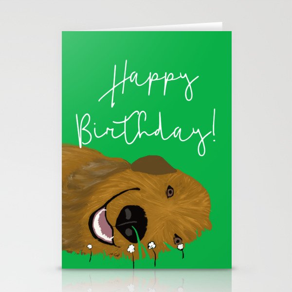 Golden Doodle Birthday Card Stationery Cards | Drawing, Digital, Birthday, Golden-doodle, Golden-retriever, Dog, Dog-birthday, Birthday-card, Happy-birthday, Card