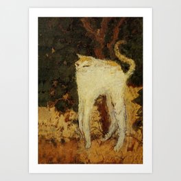 “White Cat” by Pierre Bonnard Art Print