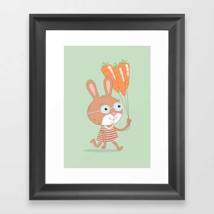 Happy Bunny Framed Art Print