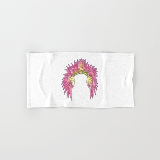 Watercolor Headdress Hand & Bath Towel