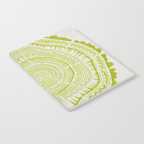 Lime Tree Rings Notebook