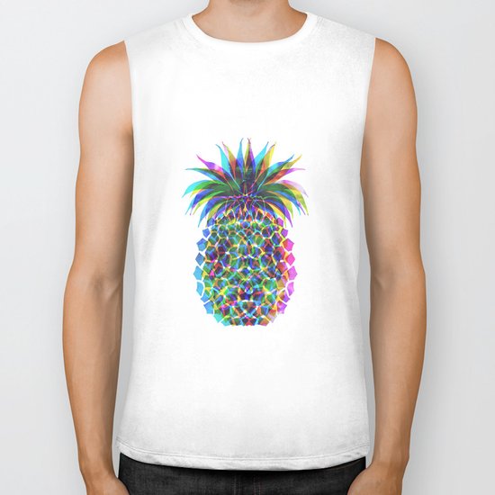 Pineapple CMYK Biker Tank
