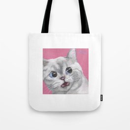 Meme Cat - Surprised Cat Tote Bag