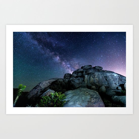 Milky Way Rock Art Print