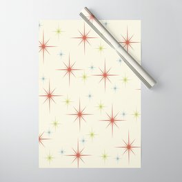Mid Century Modern Stars 1950s Colors Wrapping Paper