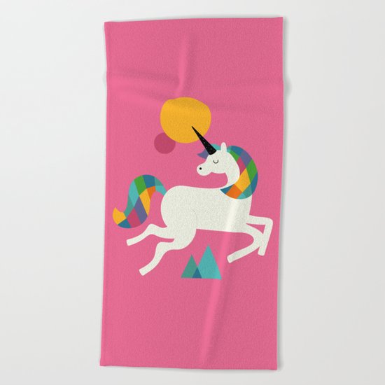 To be a unicorn Beach Towel