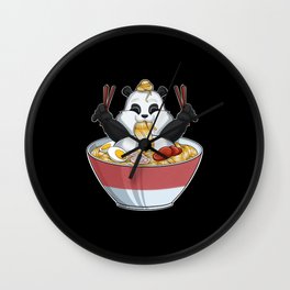 Kawaii Panda Japanese Ramen Noodles I Otaku Anime Panda Wall Clock | Cutepanda, Pandagifts, Foodie, Pandabearlovers, Babypanda, Pandalovers, Japanesenoodles, Kawaii, Pandamerch, Panda 