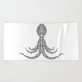Octopus in shapes Beach Towel